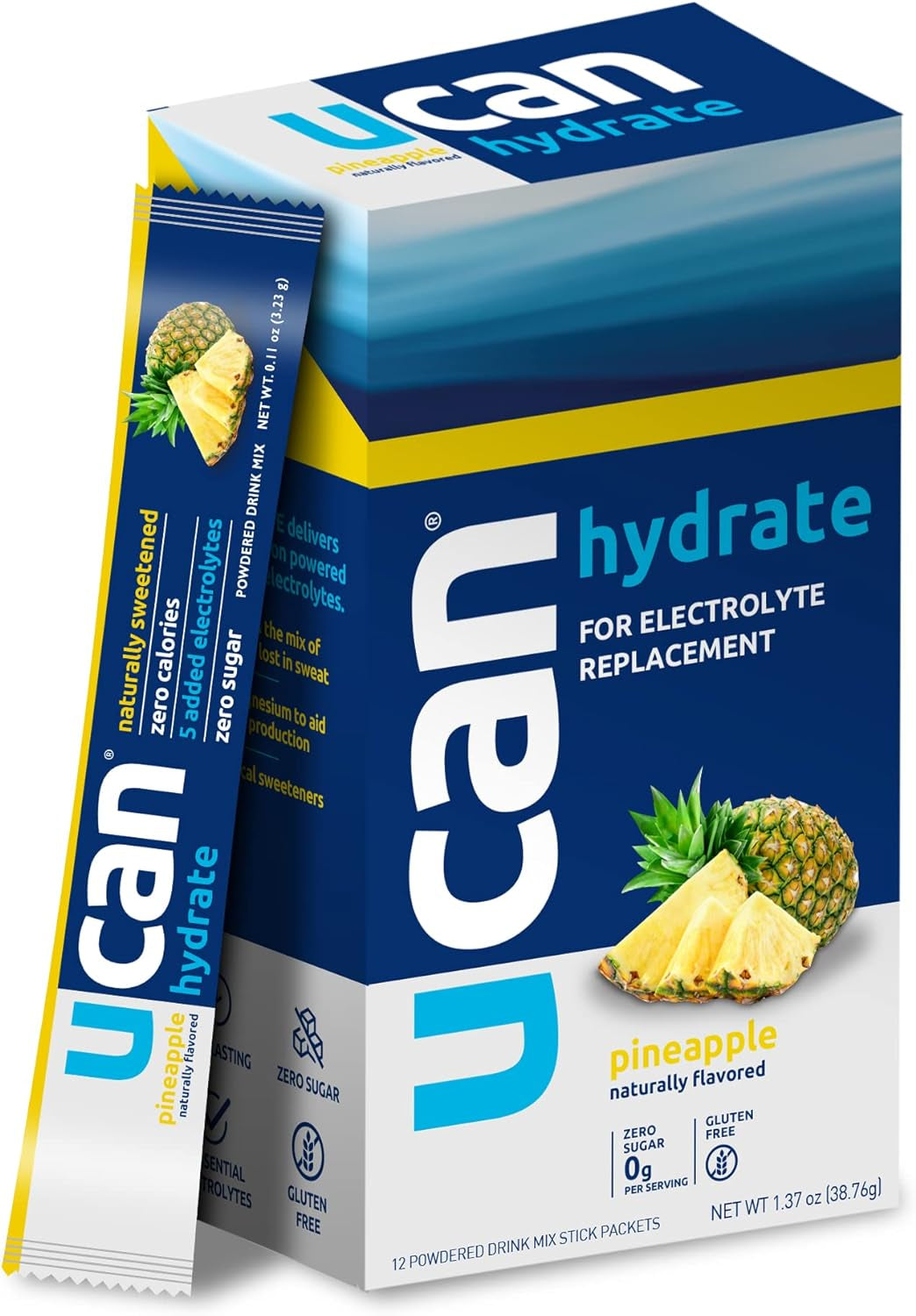 UCAN Hydrate Berry, Watermelon, Pineapple, & Lemon Lime Variety Pack - Great for Running, Training, Fitness, Cycling, Crossfit & More | Sugar-Free,