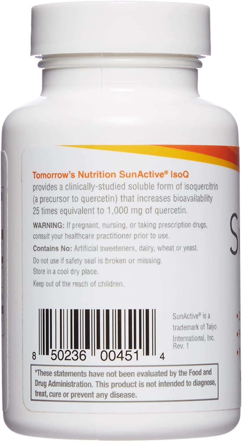 Tomorrow'S Nutrition Sunactive Isoq, 25X More Bioavailable than Quercetin