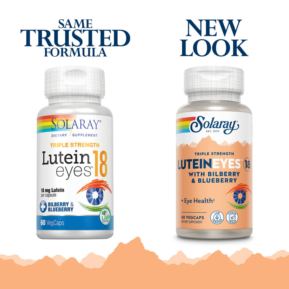 Solaray Triple Strength Lutein Eyes, 18 Mg | Eye & Macular Health Support Supplement W/ Naturally Occurring Lutein and Zeaxanthin | Non-Gmo | 60 Count