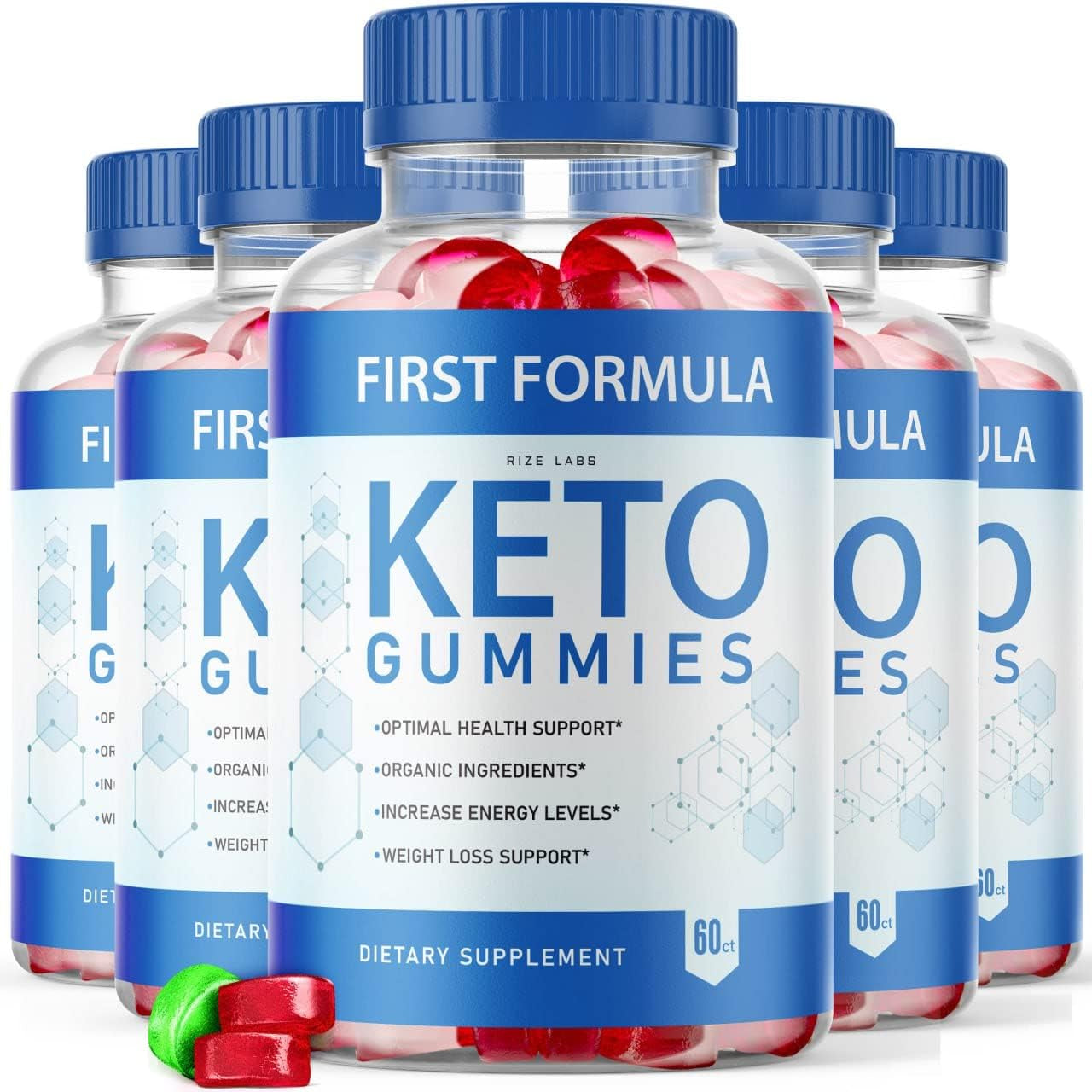 (5 Pack) First Formula Keto ACV Gummies Apple Cider Vinegar Advanced Formula Gummies (300 Gummies)