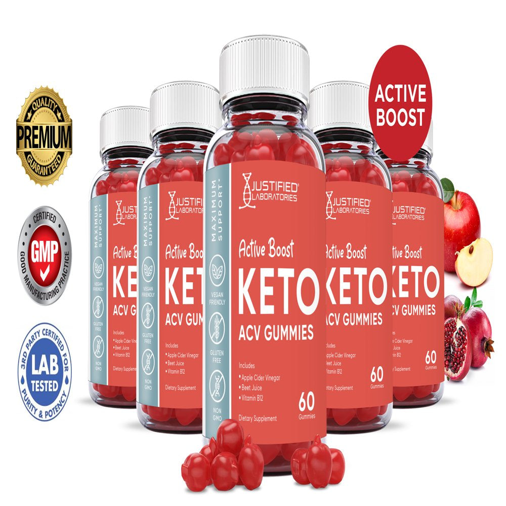 (5 Pack) Active Boost Keto ACV Gummies 1000MG Dietary Supplement 300 Gummys