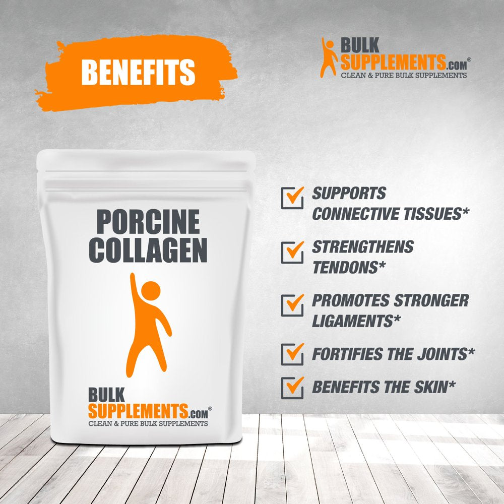 Bulksupplements.Com Hydrolyzed Collagen (Porcine) Powder - Collagen Protein Powder - Keto Collagen Powder - Collagen Peptides Powder (500 Grams)