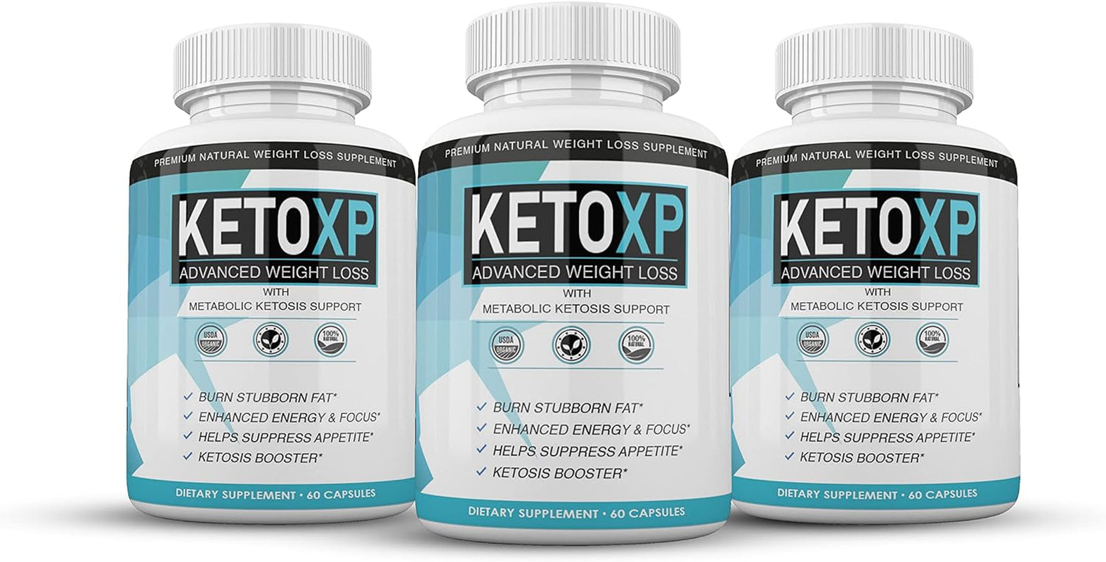 (Official) Keto XP, Advanced Strong Formula 1300MG, Made in the USA, (3 Bottle Pack), 90 Day Supply