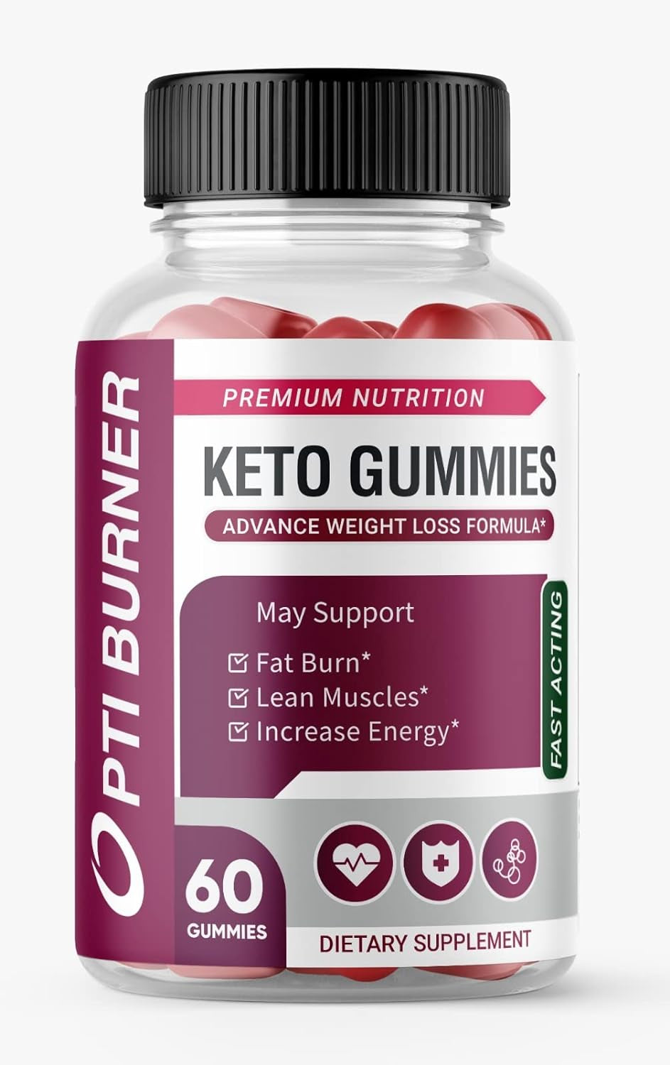 Zonata Optiburner Keto Gummies, Opti Burner ACV Gummies, 60 Gummies (Pack of 1)