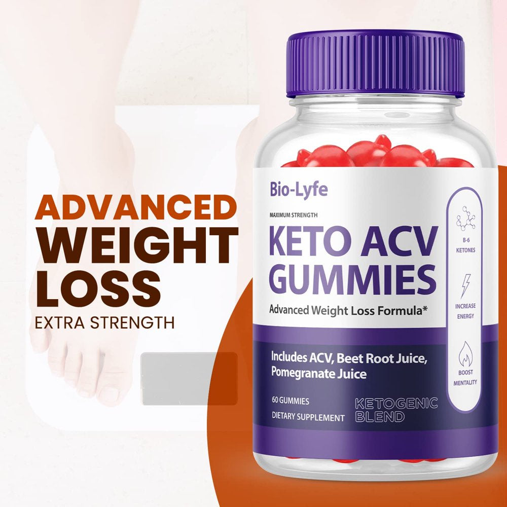 (3 Pack) Biolyfe Keto ACV Gummies - Energy & Focus Boosting Dietary Supplements for Weight Management & Metabolism - Fat Burn - 180 Gummies