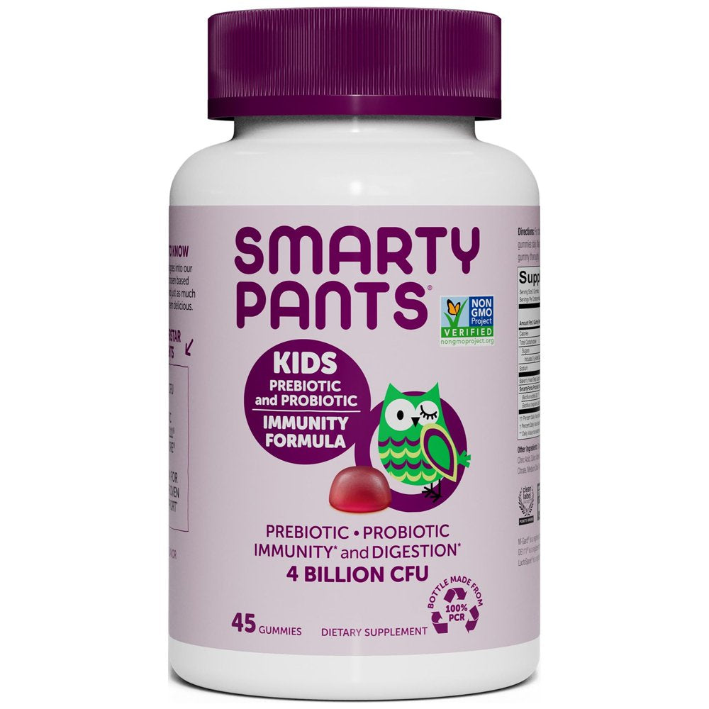 Smartypants Kids Prebiotic & Probiotic Immunity & Digestive Health Gummy Vitamins - Grape - 45Ct