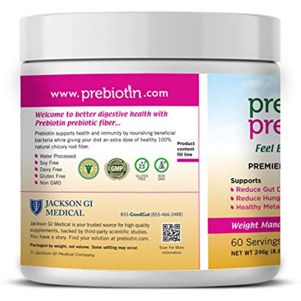 Prebiotin Prebiotic Weight Management 8.5 Oz Formulated to Support Digestive Health Balances Gut Microbiome, Boosts Your Own Probiotics & Reduces Hunger