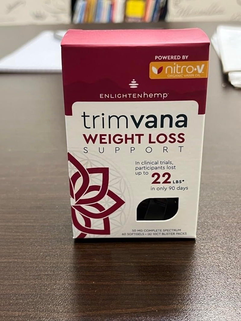 Trimvana (60-Count) | Powered by Nitro-V | Hemp-Derived Weight Loss Product | Appetite Suppressant and Reduction | All Natural | Stimulant Free