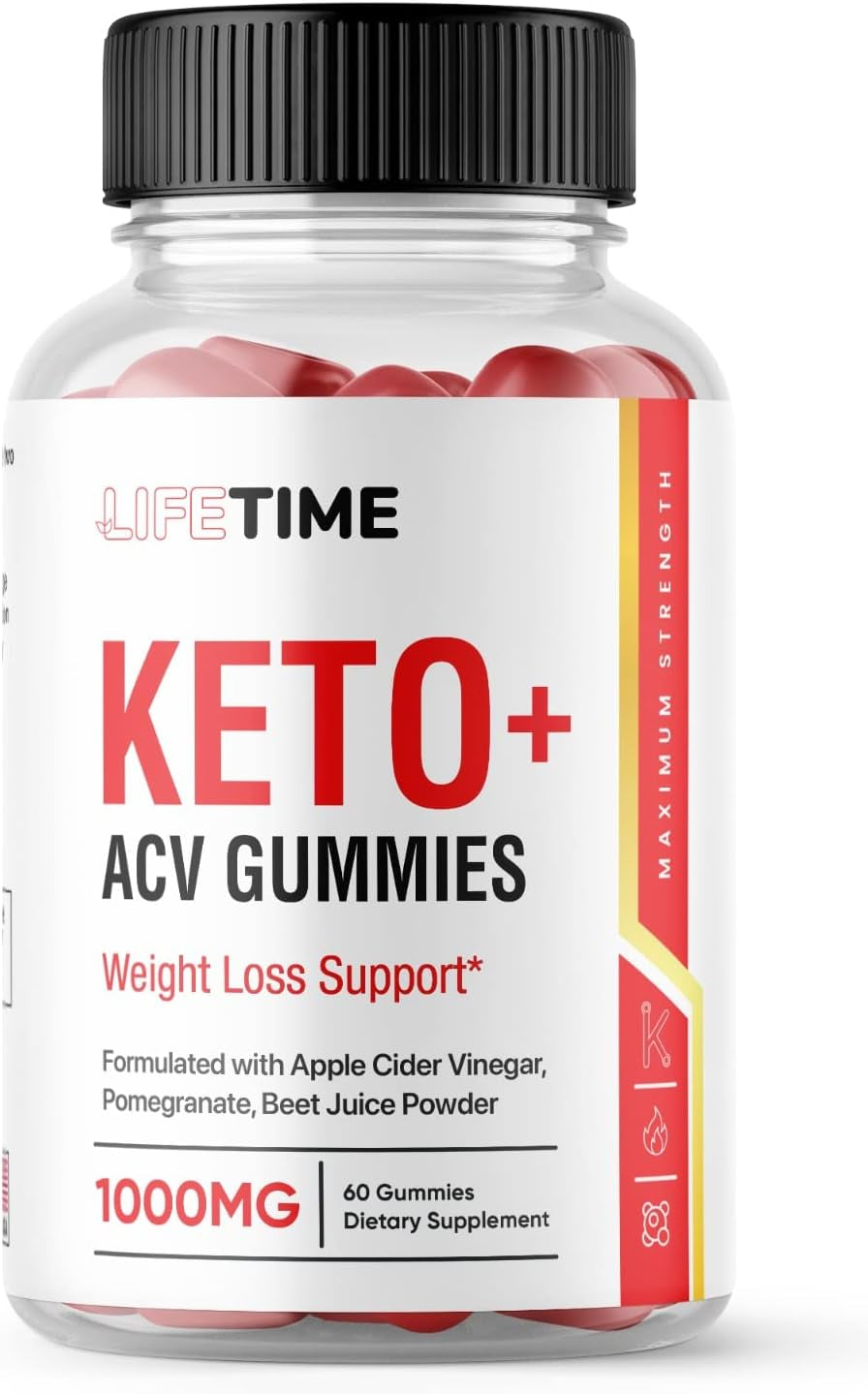 Lomilan Lifetime Keto Gummies, Lifetime Keto ACV Gummies, 60 Count (Pack of 1)