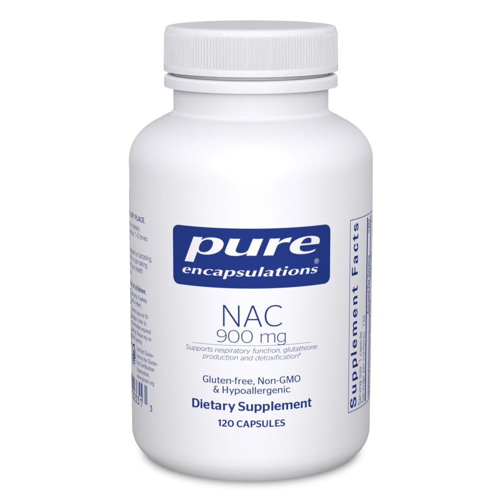 Pure Encapsulations NAC 900 Mg | N-Acetyl Cysteine Amino Acid Supplement for Lung and Immune Support, Liver, Antioxidants, and Free Radicals* | 120 Capsules
