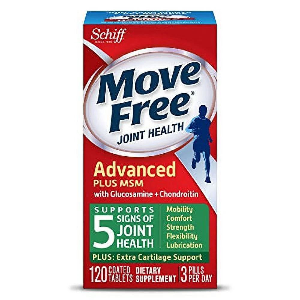 Move Free Advanced plus MSM, 120 Tablets (Pack of 4)