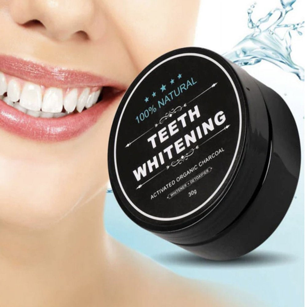 100% Organic Coconut Natural Teeth Whitening Charcoal Powder-Remove Stains