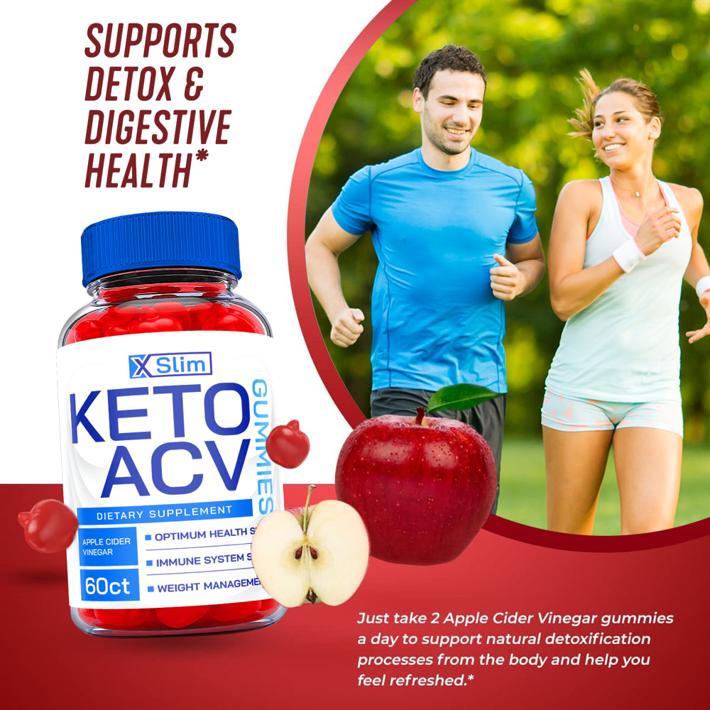 (1 Pack) X Slim Keto ACV Gummies - Supplement for Weight Loss - Energy & Focus Boosting Dietary Supplements for Weight Management & Metabolism - Fat Burn - 60 Gummies