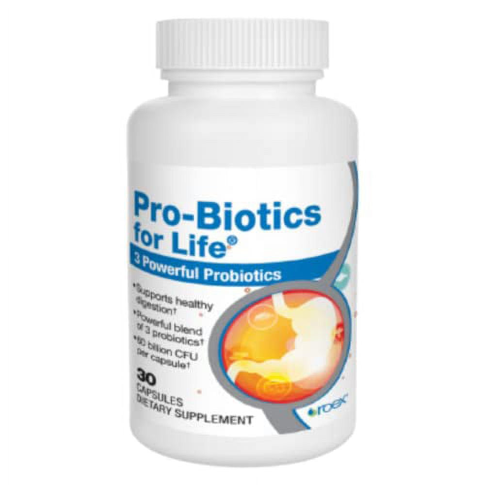 Roex Vitamins | Probiotics for Life | Gut Health | Digestion Support |Vegetable Capsules | 30 Count