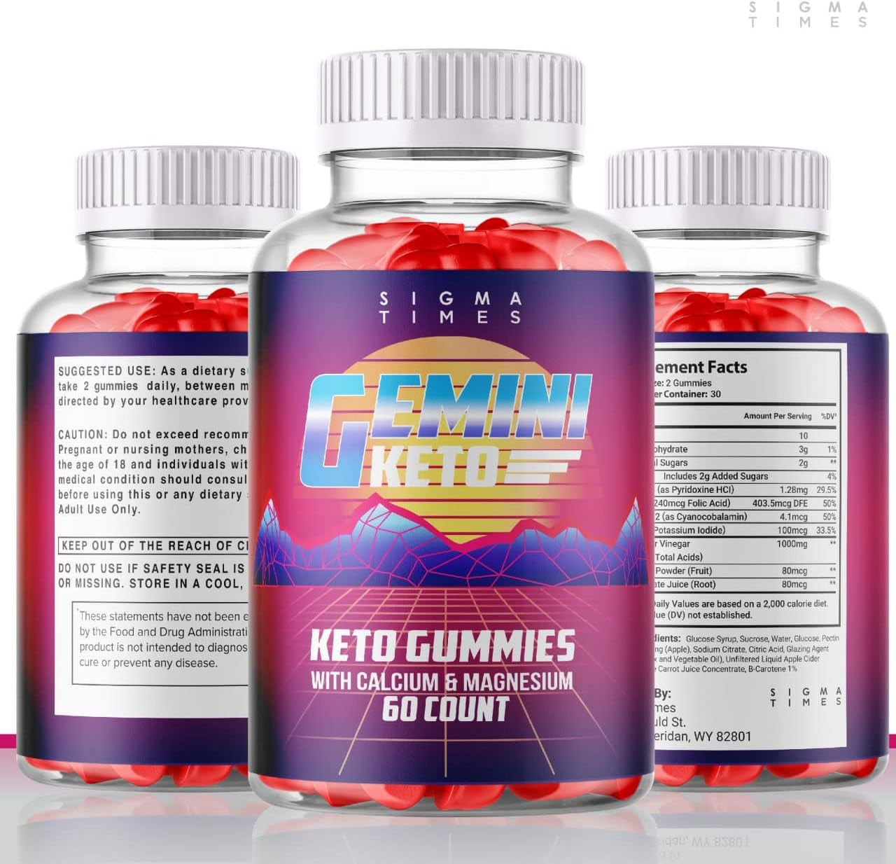 (3 Pack) Gemini Ketosis Gummies, Gemini Ketosis, Ketosis Gummies, Gemini Ketosis ACV Gummies, ACV Ketosis Gummies (180 Gummies)