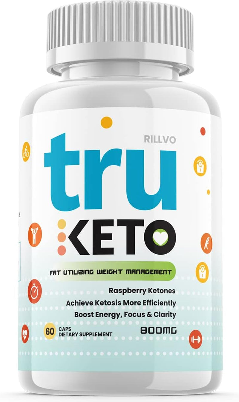 Tru Keto Pills, Advanced Ketogenic Formula (60 Capsules)