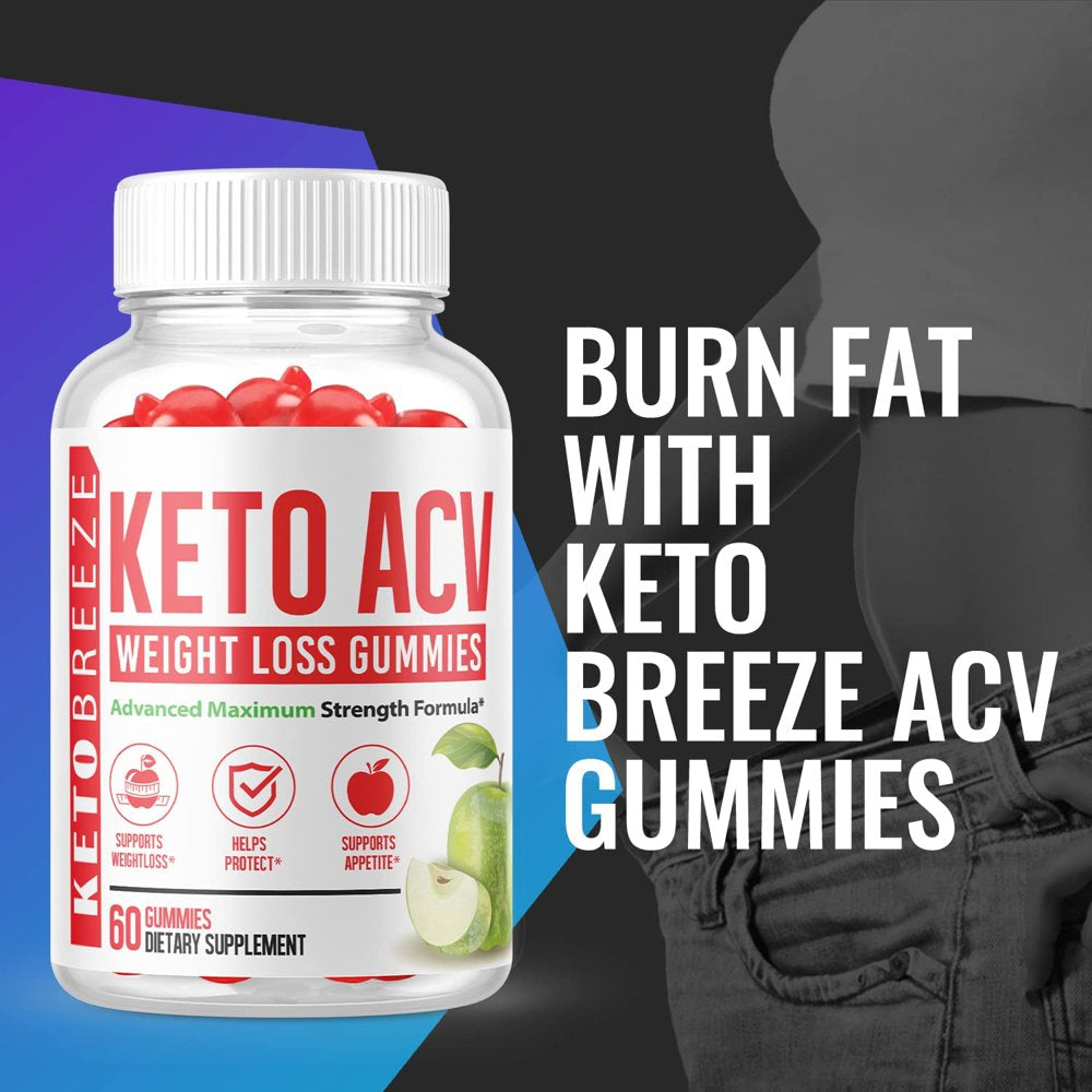 (3 Pack) Keto Breeze ACV Gummies - Supplement for Weight Loss - Energy & Focus Boosting Dietary Supplements for Weight Management & Metabolism - Fat Burn - 180 Gummies