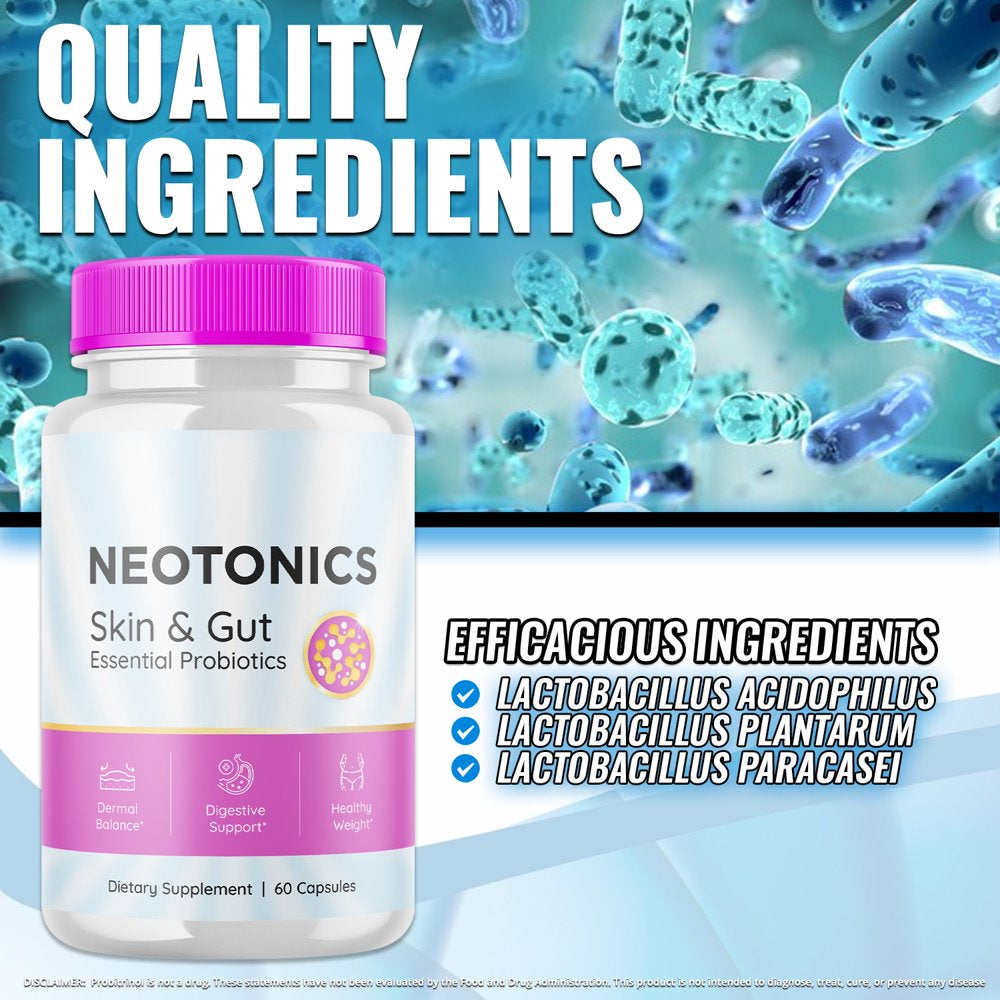 (2 Pack) Neotonics - Dietary Supplement for Digestion and Healthy Gut - Pills for Immune System, Digestive Function, Healthy Stomach, Reduces Bloat - 120 Capsules