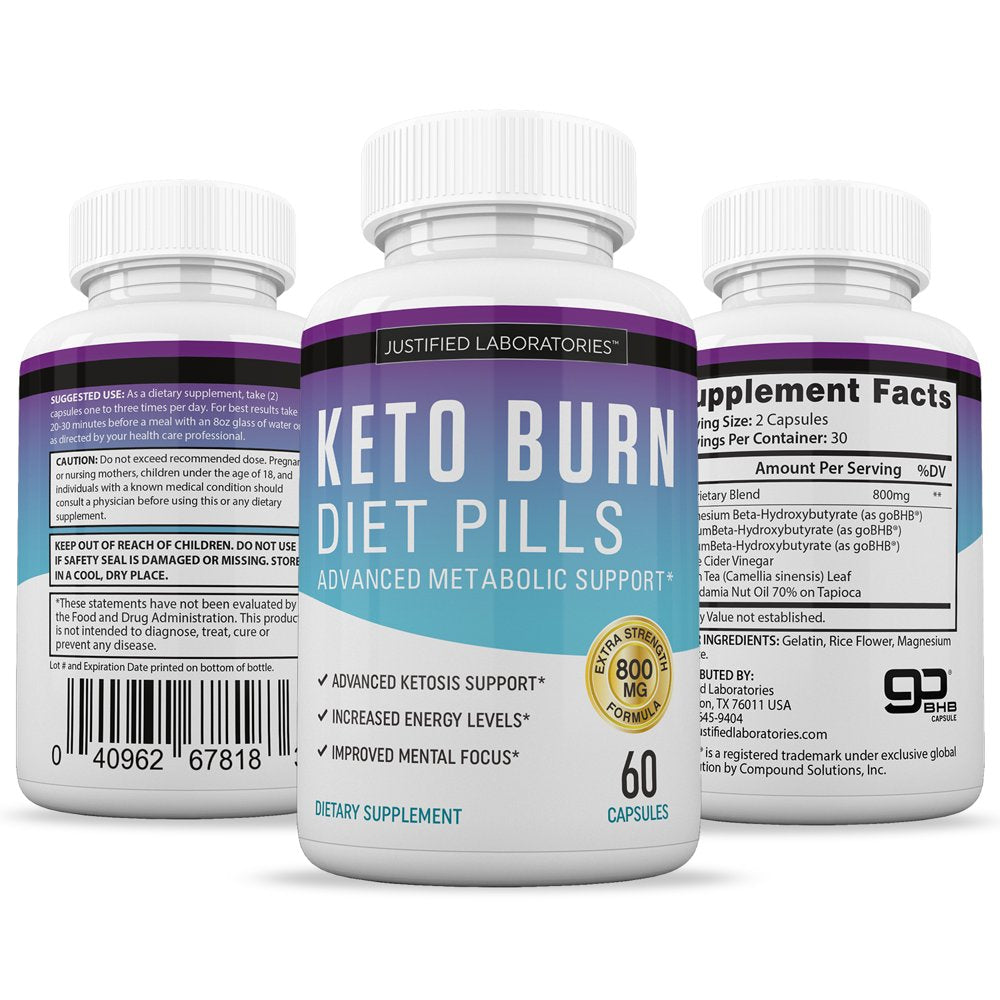 (3 Pack) Keto Burn Diet Pills Includes Apple Cider Vinegar Gobhb Exogenous Ketones Advanced Ketogenic Supplement Ketosis Support for Men Women 180 Capsules