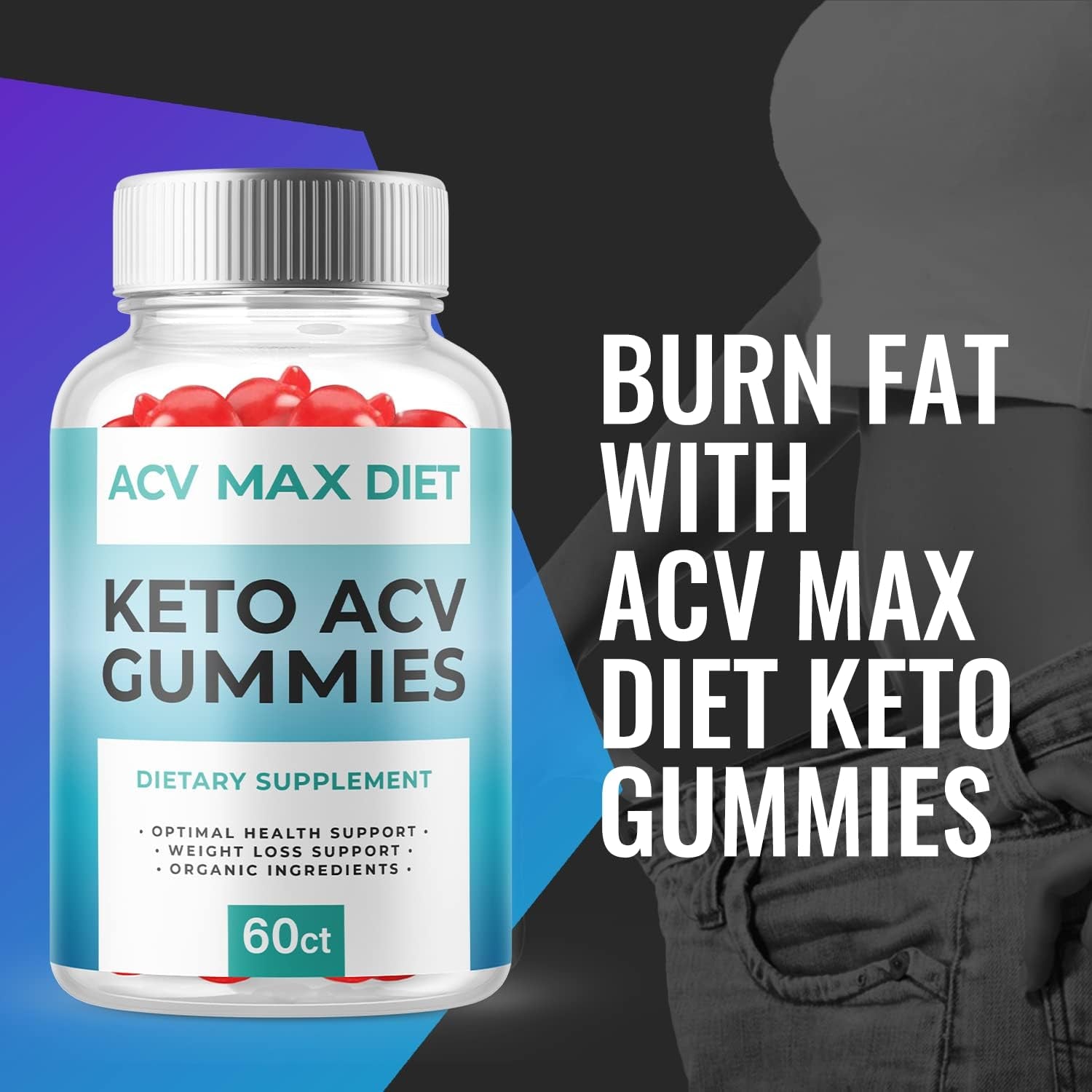 ACV Max Diet Keto Gummies - ACV Max Diet Gummies with Apple Cider Vinegar, ACV Max Diet Keto Gummies with ACV for Ketosis - Vegan, Non GMO - Advanced Formula Ketogenic (3 Pack)