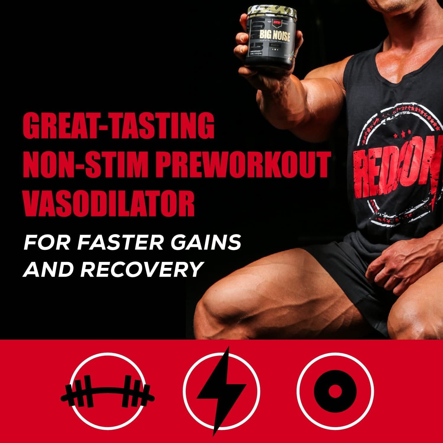 REDCON1 Total War Preworkout (Grape) & Big Noise Non-Stim Preworkout Powder (Unflavored) Stack - Pre Workout Duo for Energy, Focus & Endurance - Keto (2 Products, 30 Servings Each)