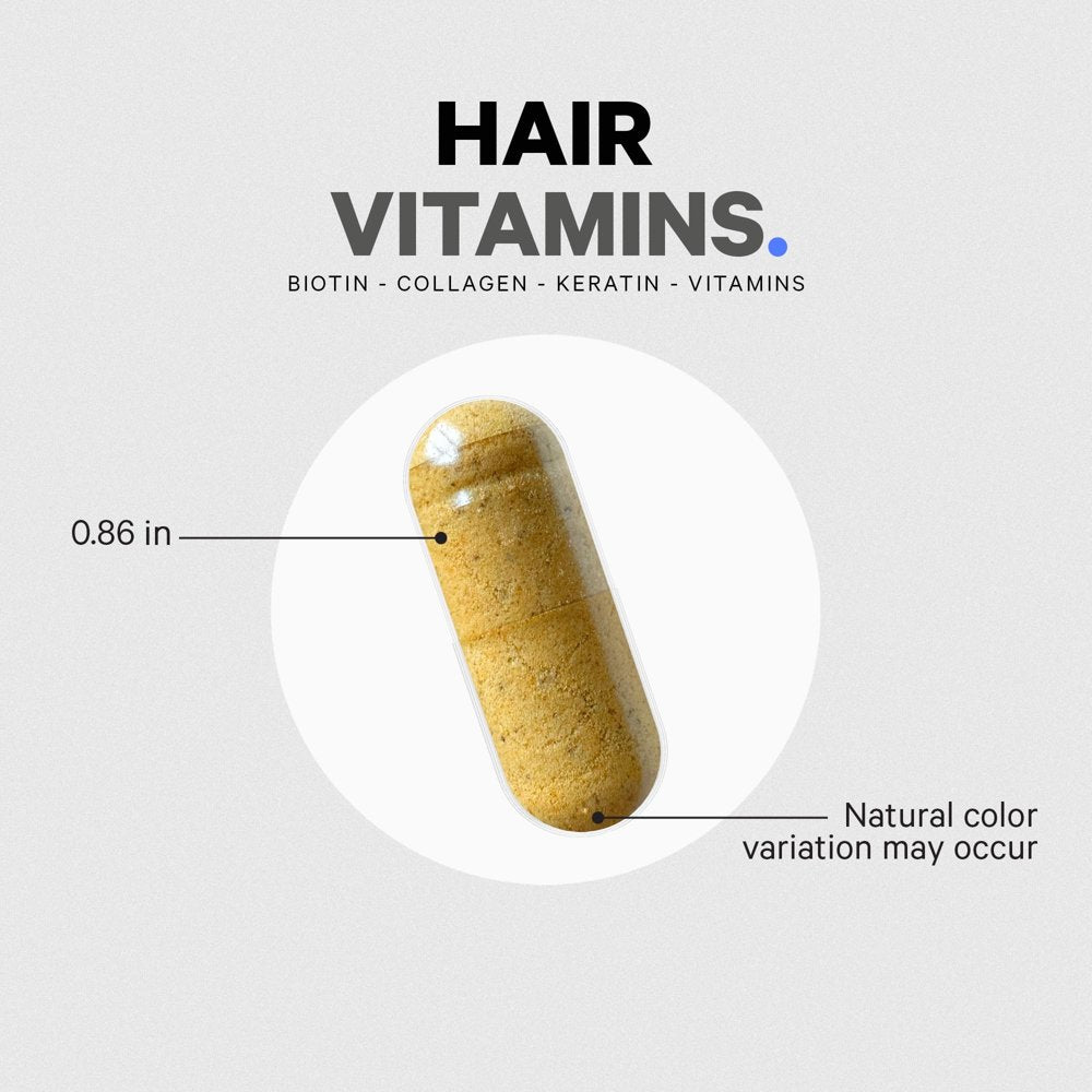 Codeage Hair Vitamins, Biotin 10Mg, Keratin, Collagen Capsules, Zinc, Probiotics, Omega-3, Enzymes, 120 Ct