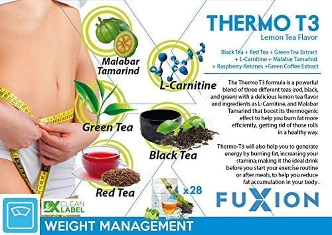 Fuxion Products for Weight Management,Anti-Aging,Energy for Your Health (Thermo T3, 28 Sachets)