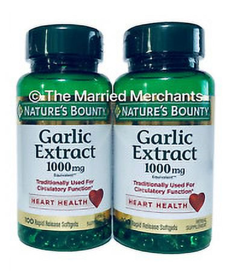 Nature'S Bounty Garlic 1000 Mg Softgels 100 Ea (Pack of 2)