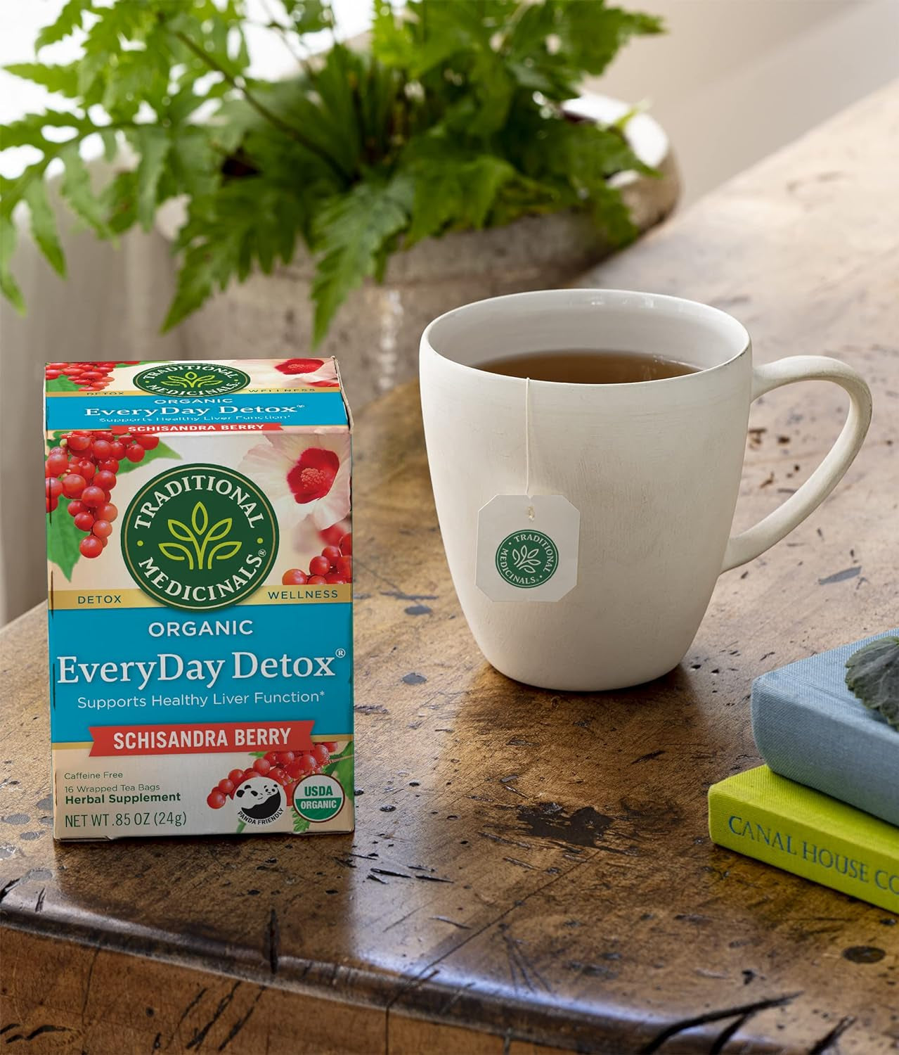 Traditional Medicinals Organic Everyday Detox Tea Sampler, 1 Everyday Detox Schisandra Berry, 1 Everyday Detox Dandelion, 1 Everyday Detox Lemon, 16 Tea Bags per Box (Pack of 3)