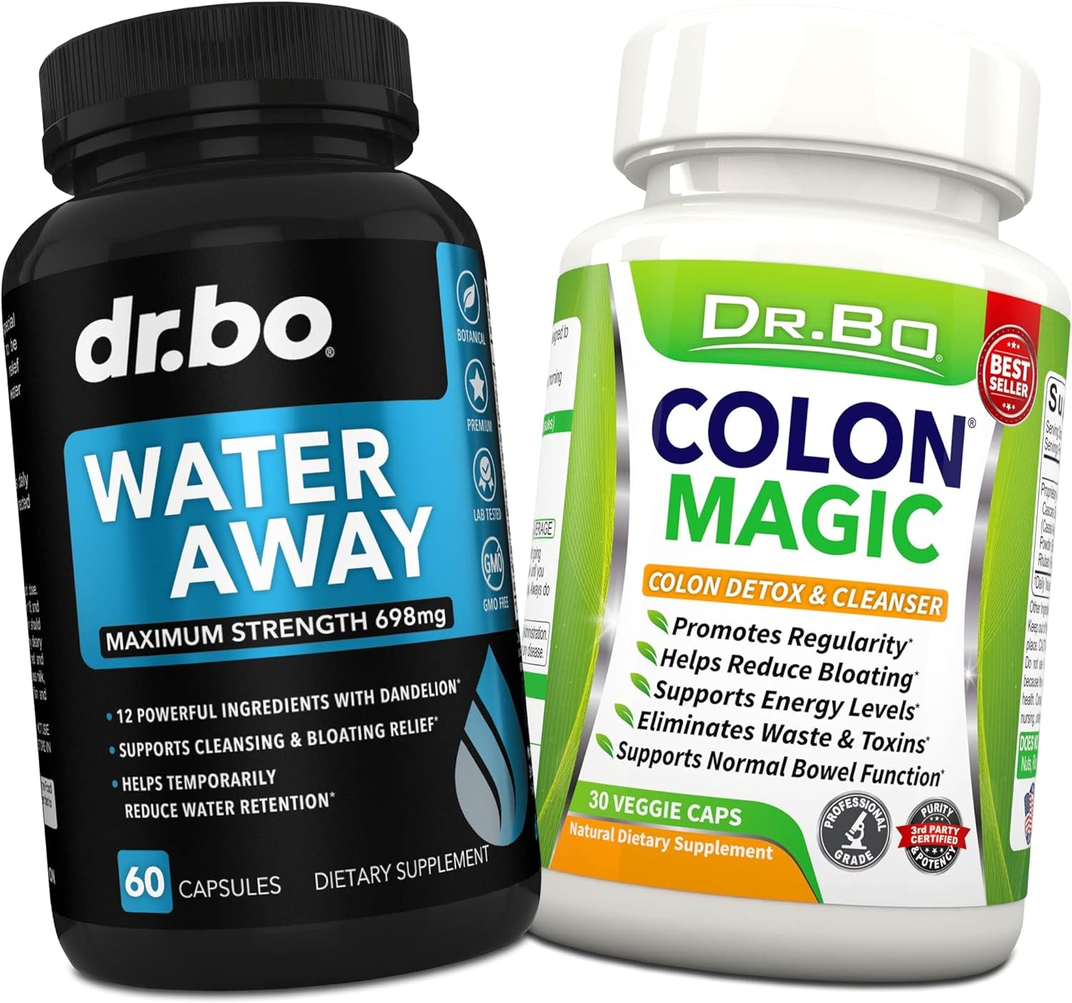 Water Pills Diuretics for Water Retention - Colon Cleanse Detox for Intestinal Cleansing - Water Away Pills Herbal Diuretic Supplements - Daily Constipation Relief Supplement Gut, Belly, Stomach Flush