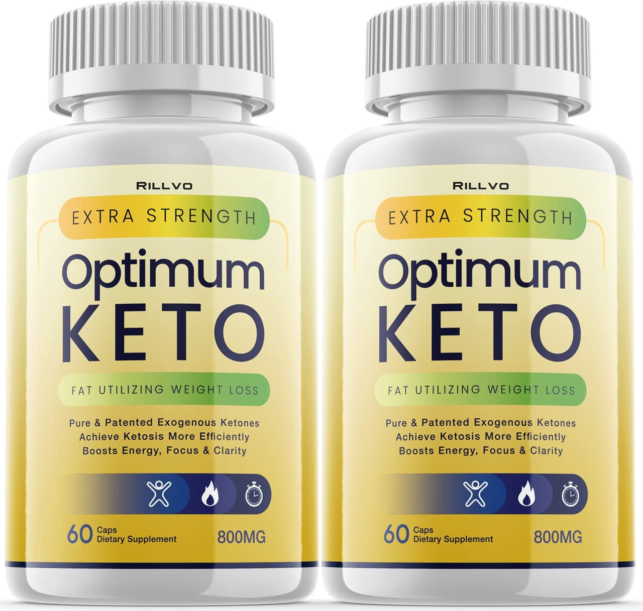 (2 Pack) Optimum Keto Pills Advanced Ketogenic Formula (120 Capsules)