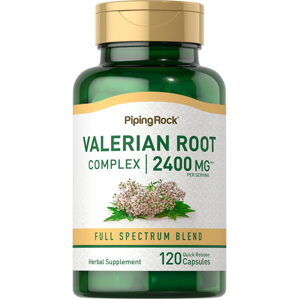 Valerian Root Capsules 1,200 Mg | 120 Count | Non-Gmo, Gluten Free | by Piping Rock