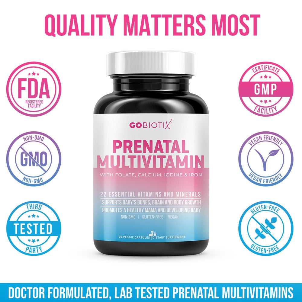 Gobiotix Vegan Prenatal Vitamins | Pregnancy & Pre Pregnancy | Prenatal Multivitamin