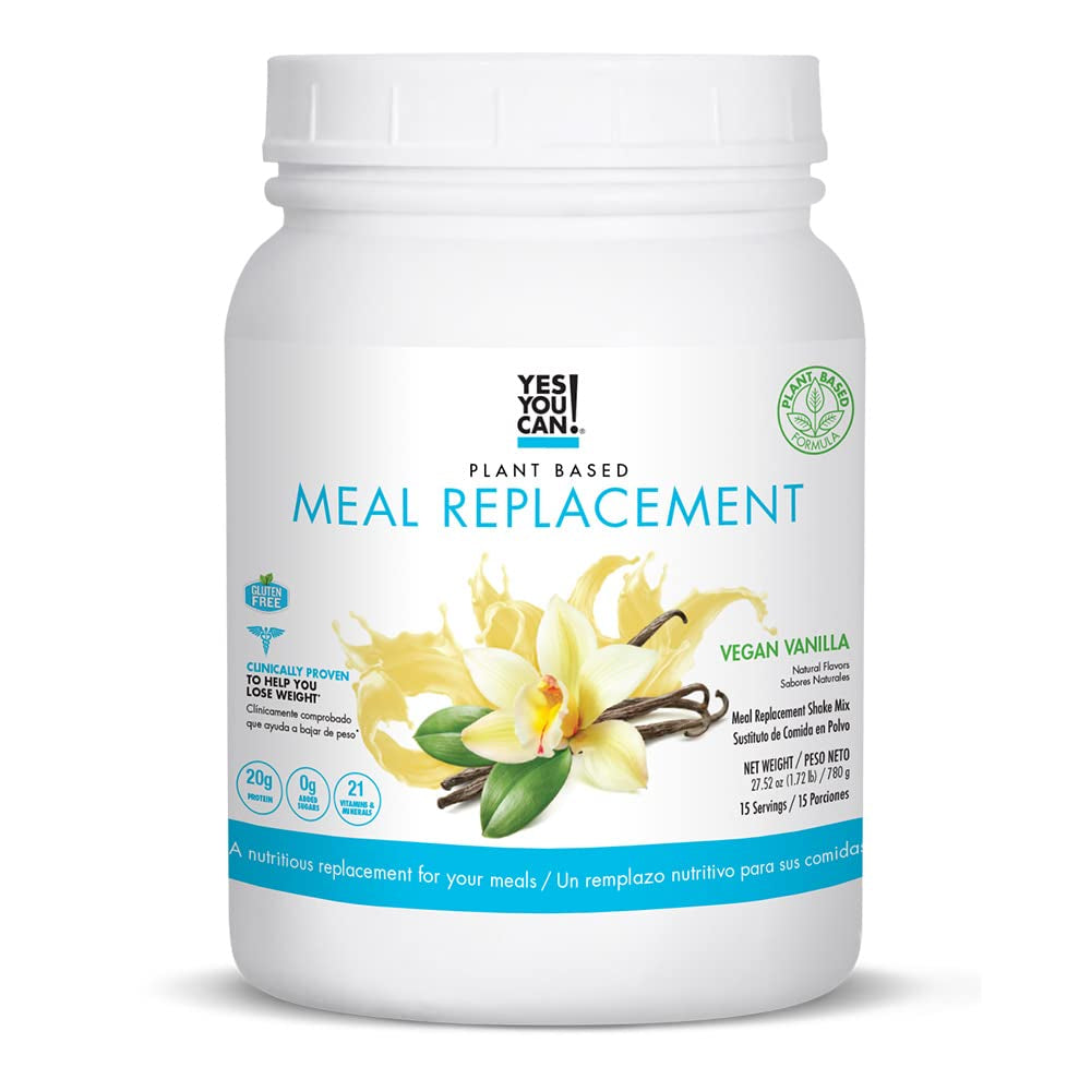 Yes You Can! Complete Meal Replacement Shake - 15 Servings (Vegan Vanilla) - Meal Replacement Protein Powder with Vitamins and Minerals, All-In-One Nutritious Meal Replacement Shakes