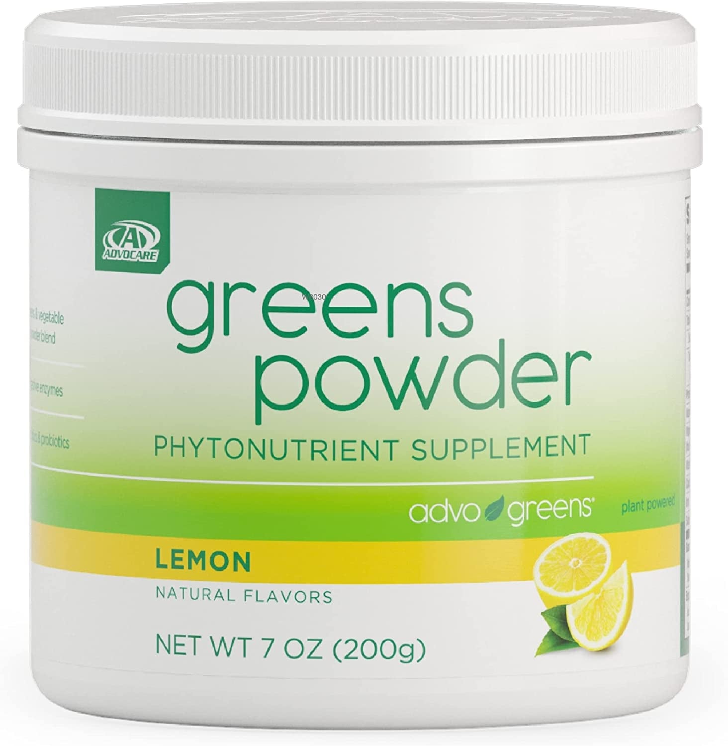 Advocare Greens Powder Phytonutrient Supplement - Veggie Powder with Vitamin C, E & a - Fiber Supplement & Vegetable Replacement - Multivitamin for Digestion & Antioxidants - Lemon Flavor - 7 Oz
