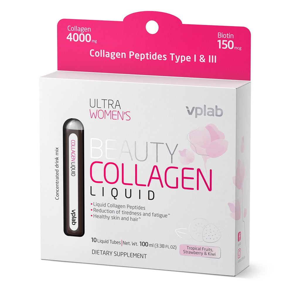 Vplab Ultra Women'S Beauty Liquid Collagen, 10X10Ml I Premium Skin, Hair & Nail Support