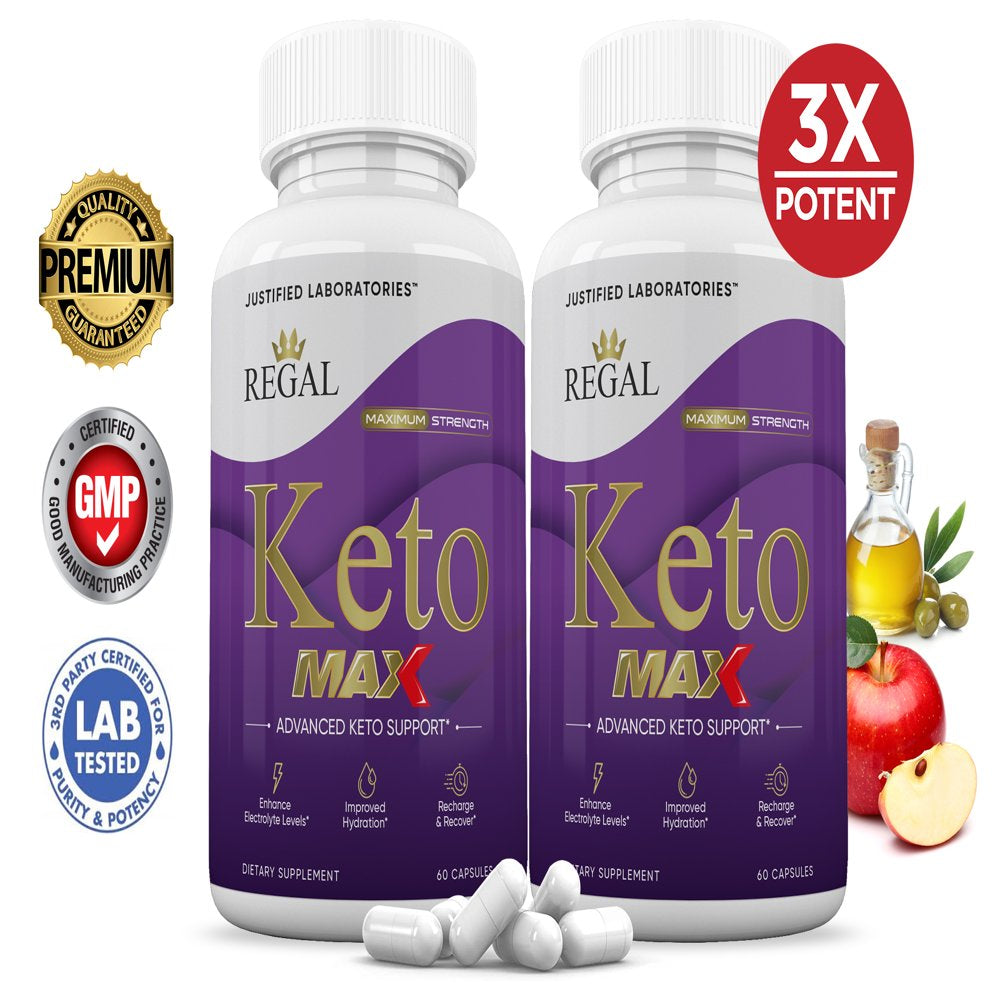 (2 Pack) Regal Keto Max 1200MG Pills Includes Apple Cider Vinegar Gobhb 120 Capsules