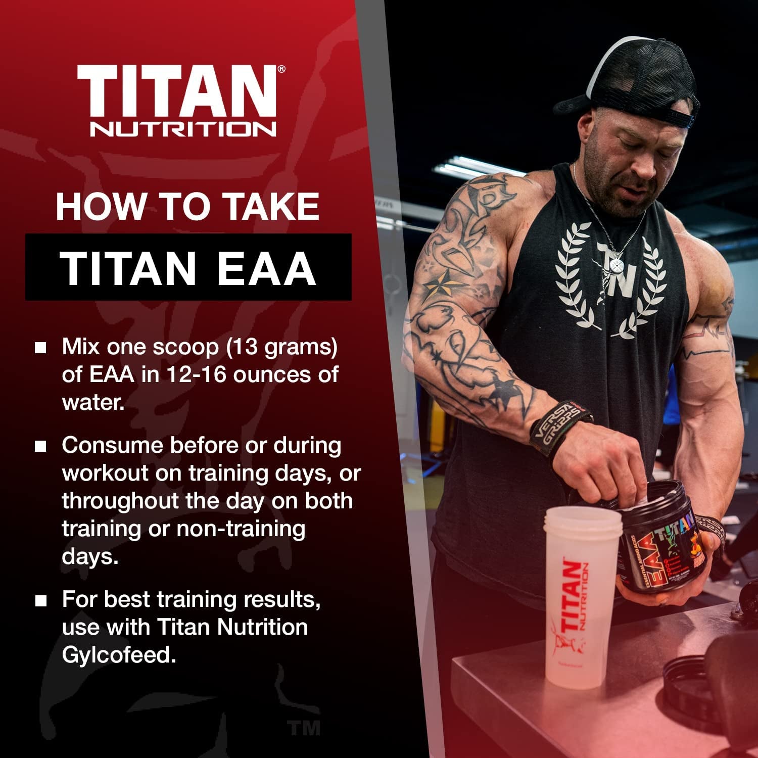 Titan EAA Essential Amino Acid & Hydration Supplement - Full Spectrum 2:1:1 BCAA Protein Blend - Muscle Tissue Repair, Recovery & Growth - Potassium, & Vitamin C - Strawberry Margarita, 30 Servings