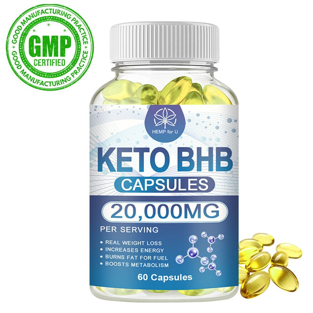 HFU Keto Pills 60 Capsules Best Weight Loss Supplement Fat Burn Carb Blocker 20,000Mg