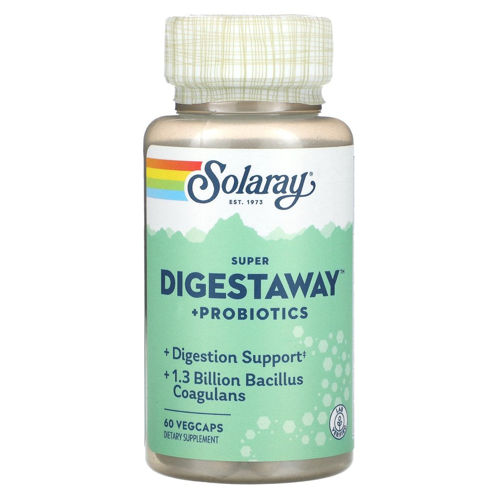 Solaray - Super Digestaway + Probiotics 1.5 Billion CFU - 60 Vegetarian Capsules
