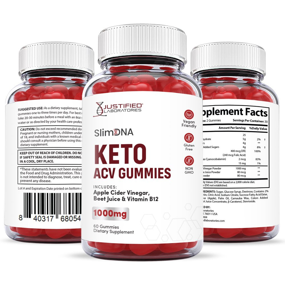 (5 Pack) Slim DNA Keto ACV Gummies 1000MG Dietary Supplement 300 Gummys