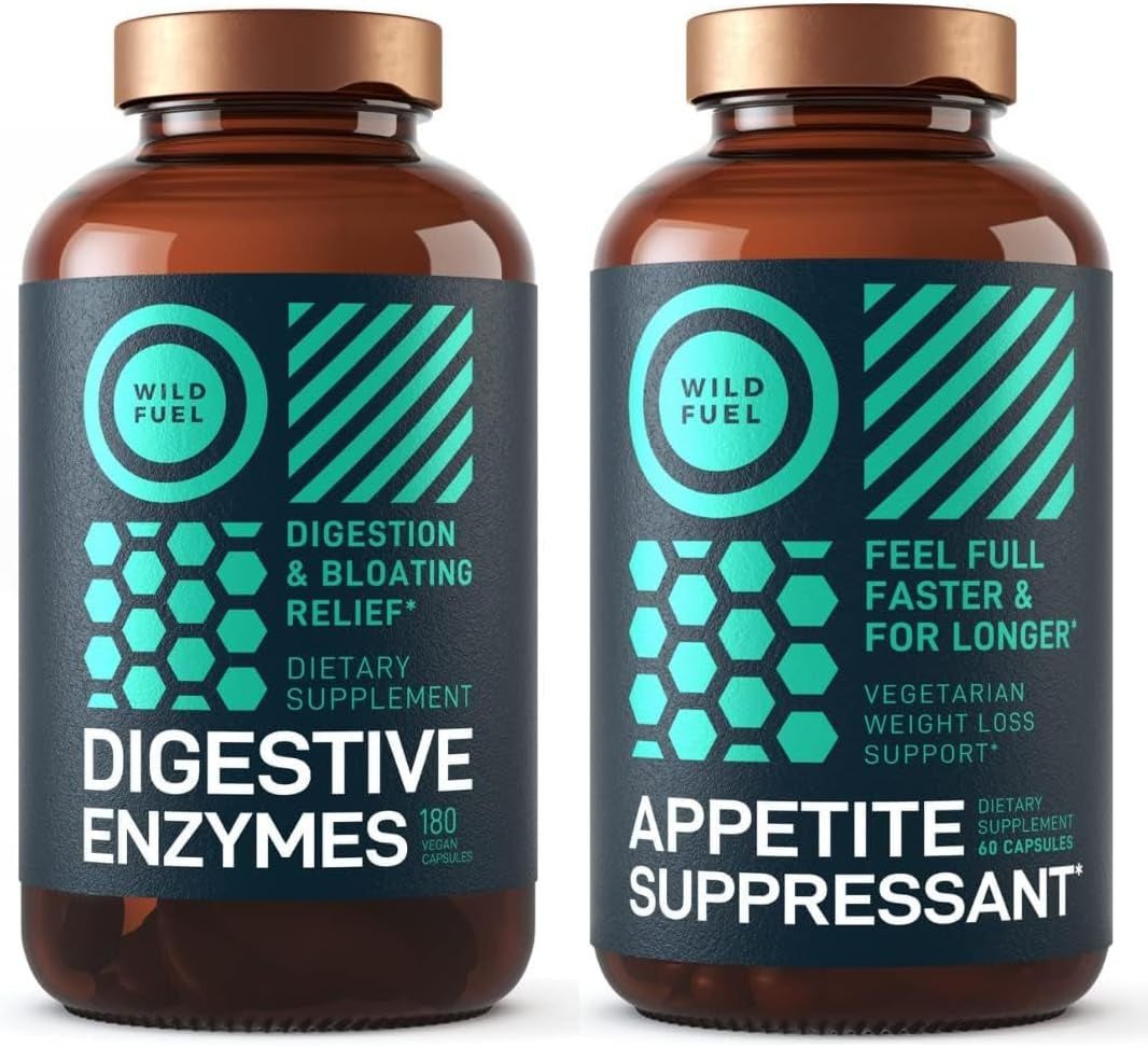 WILD FUEL Digestive Enzyme and Appetite Suppressant Diet Support Bundle