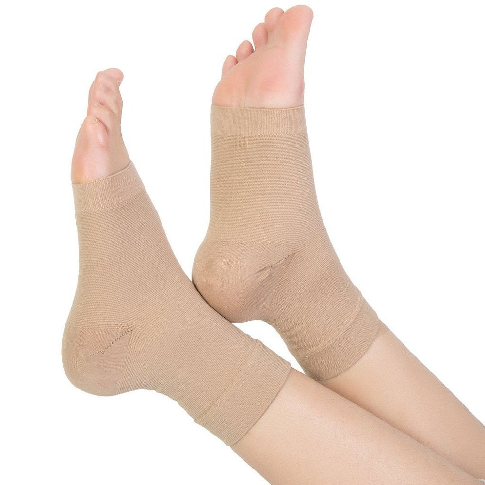 Whigetiy Ankle Compression Sleeve Open Toe Compression Socks for Swelling Plantar Fasciitis Sprain Neuropathy Foot Brace Support