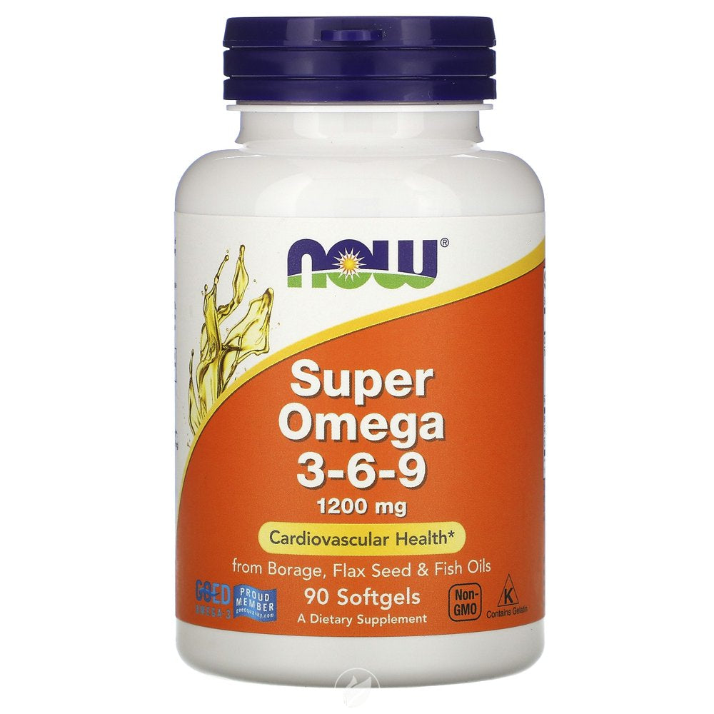 NOW Supplements Super Omega 3-6-9 1200Mg 90 Sgels