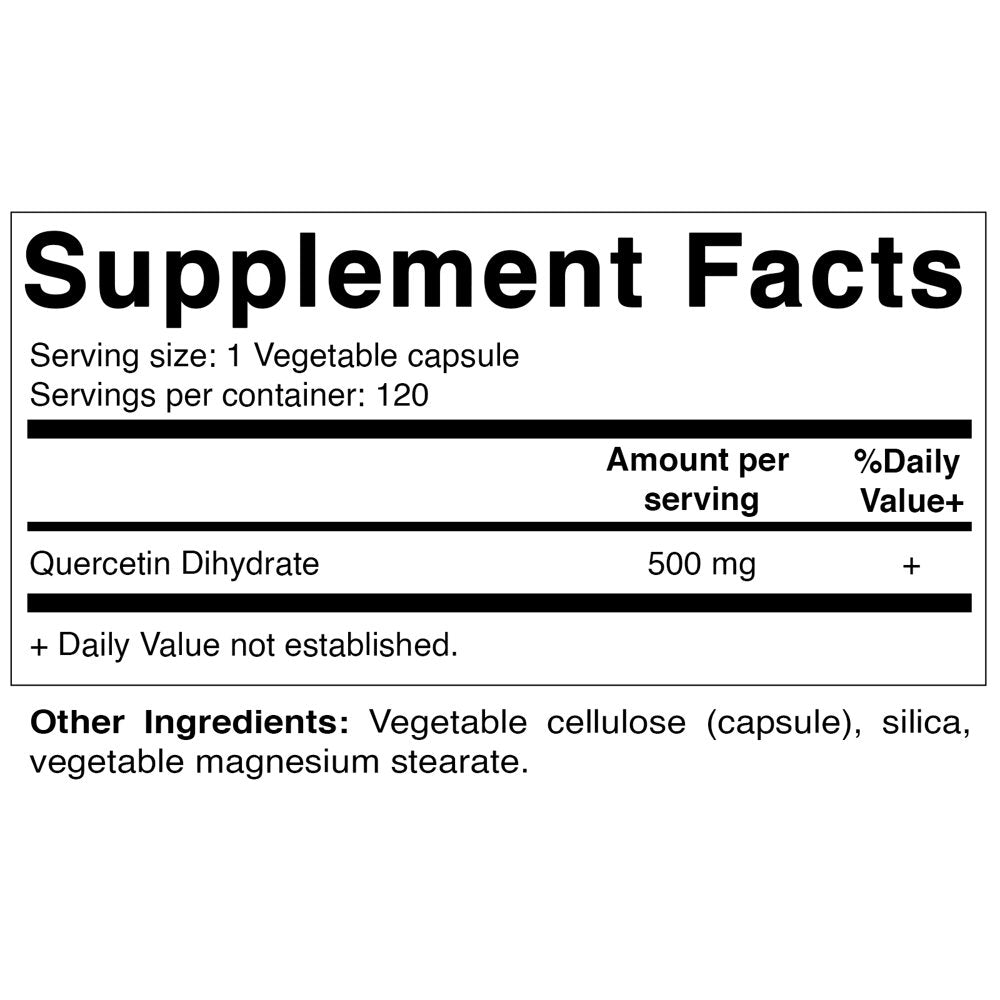 Vitamatic Quercetin 500Mg Supplement - 120 Veggie Capsules