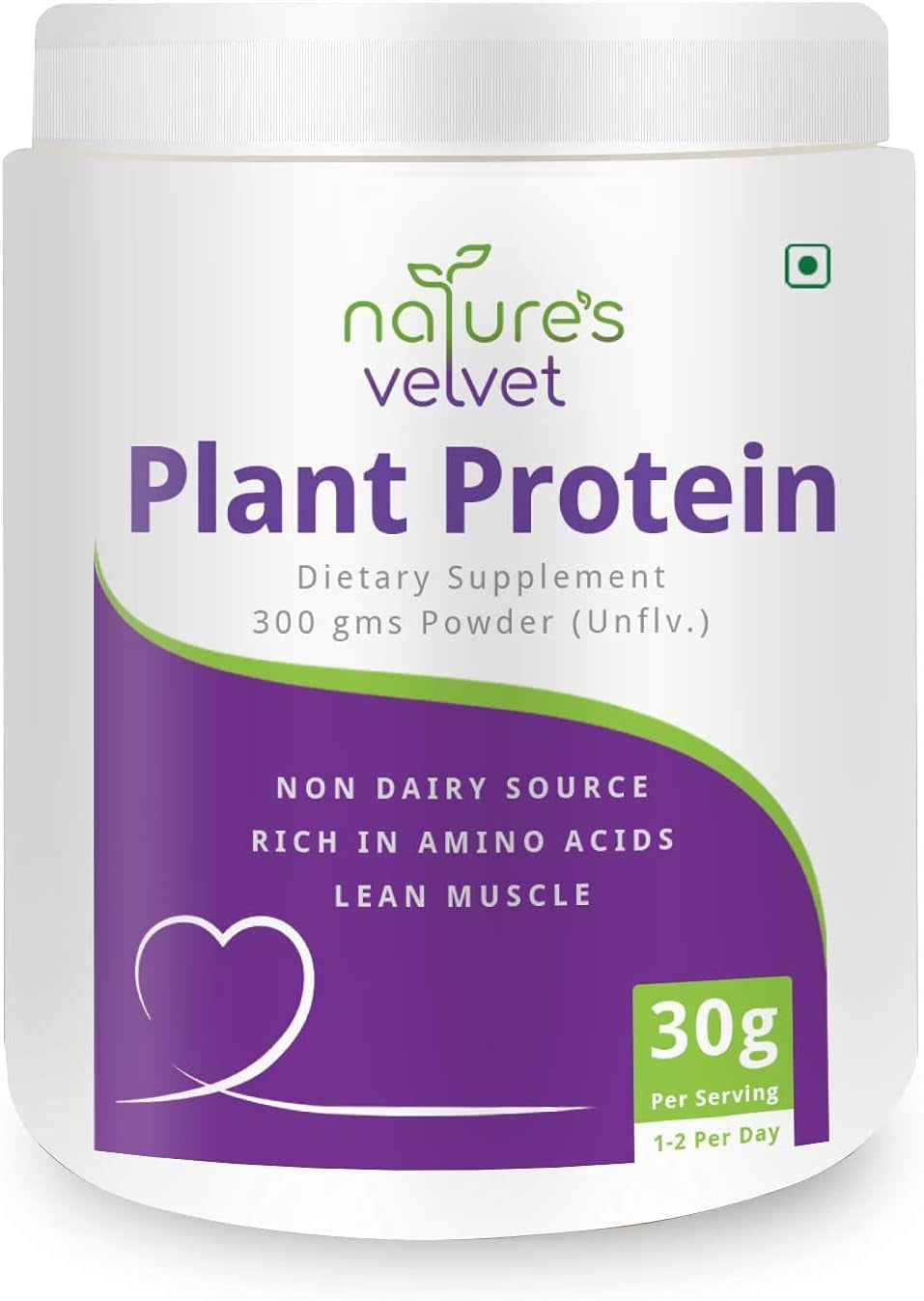 PUB Nature'S Velvet Plant Protein, Rich in Bcaas, 300Gms -Pack of 1