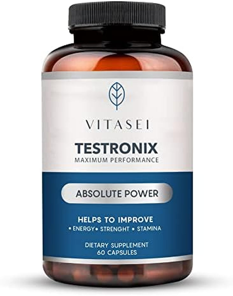 VITASEI Testronix Performance Supplement for Men - Energy and Muscle Supplements for Mens Health - 60 Capsules