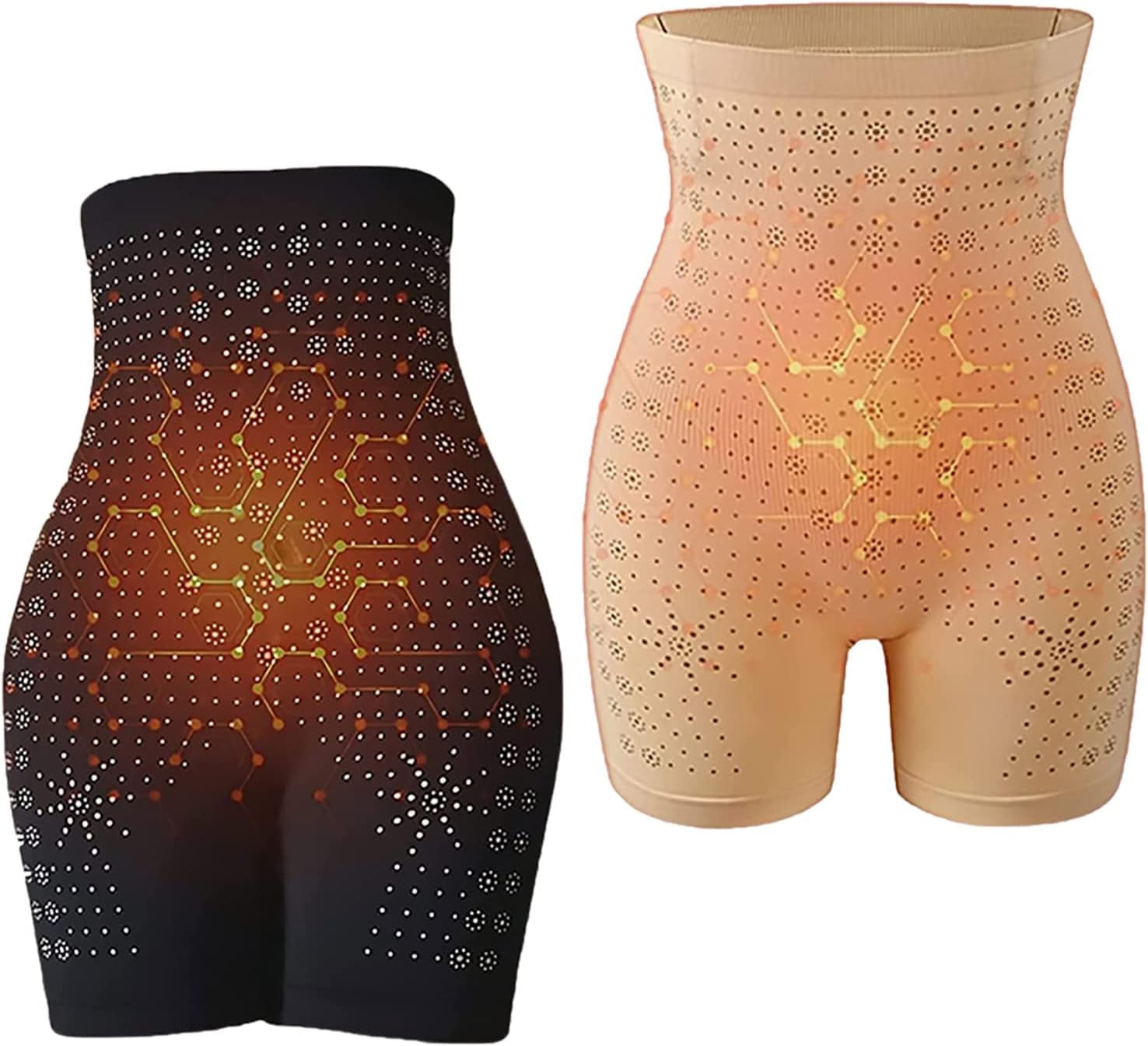 WOSLXM Far Infrared Negative Oxygen Ion Fat Burning Tummy Control & Detox Bodysuit,Graphene Tightening Shaping Briefs (2 Mix)