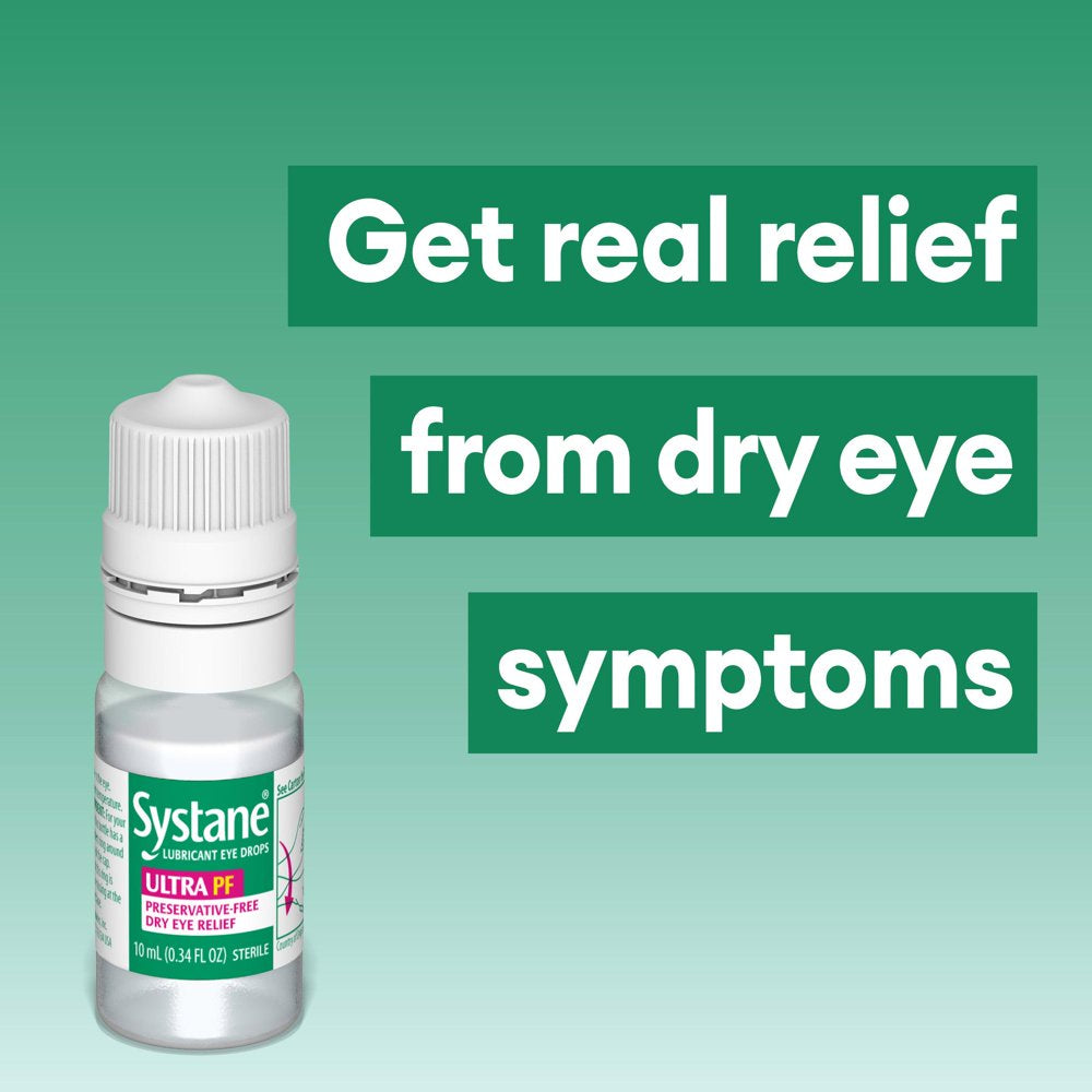 Systane Ultra Preservative Free Lubricant Eye Drops for Dry Eyes, Twin Pack